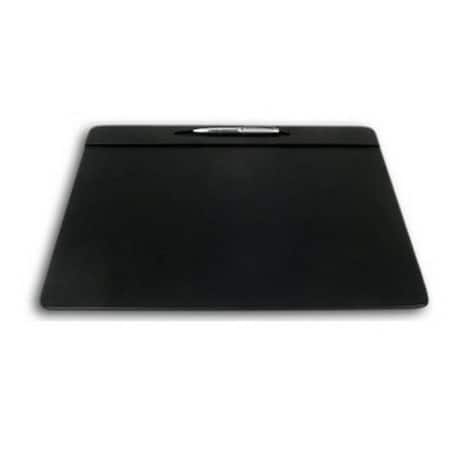 Made-To-Order Black Leatherette 17x14 Conference Table Pad with Pen Well MA59861